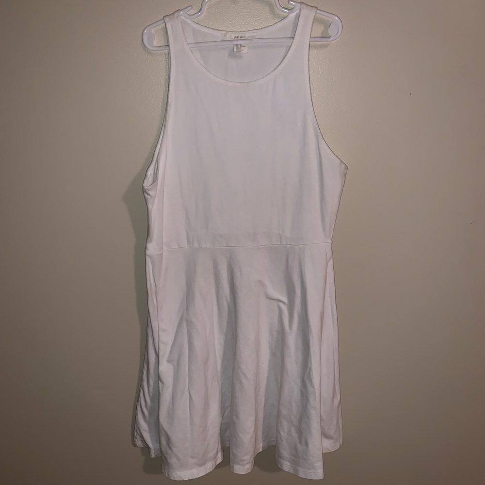 White skater dress